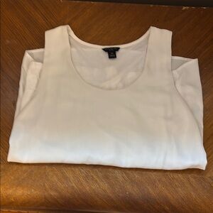Ann Taylor White Sleeveless Tank Top